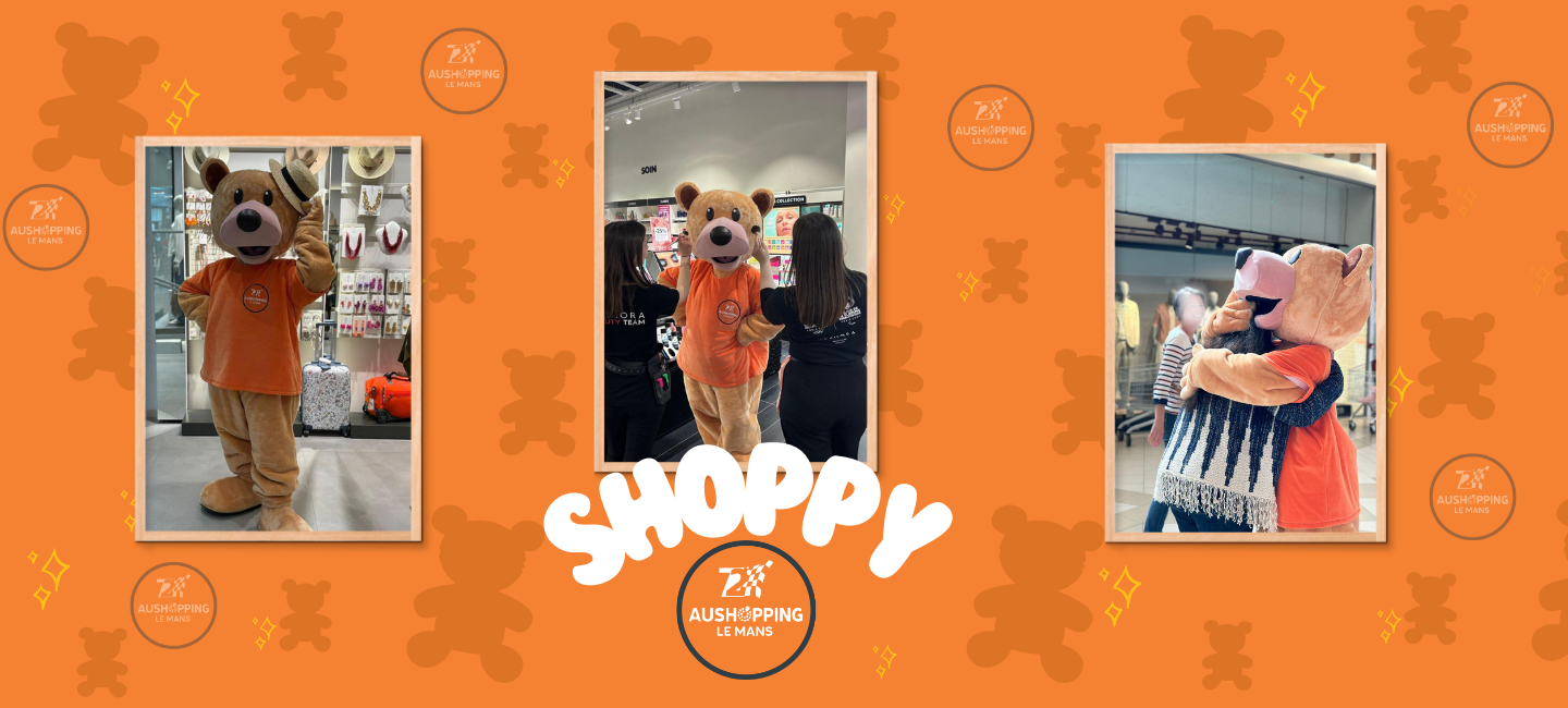Mascotte shoppy aushopping