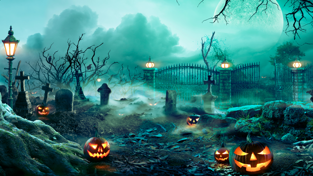 halloween citrouille effrayante dans la nuit