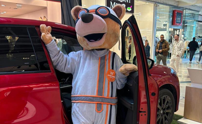 Mascotte shoppy aushopping